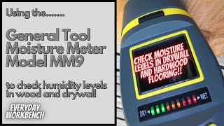 Using a moisture meter on drywall Using the General MM9 moisture meter [upl. by Ahsotan]