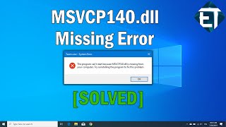 How to Fix MSVCP140dll Missing in Windows 10 8 7 2 Fixes [upl. by Erdnaid]