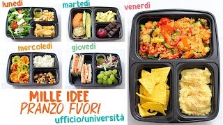 MILLE IDEE PRANZO FUORI  Ufficio  Università  Ricette Facili  Menù settimanale [upl. by Acirretal]