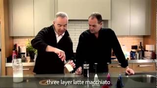 aerolatte  milk frother makes three layer caffè latte macchiato [upl. by Ennaylime]