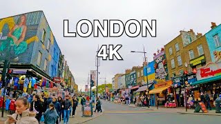 Camden Town  London  Walk  4K [upl. by Ettennig]