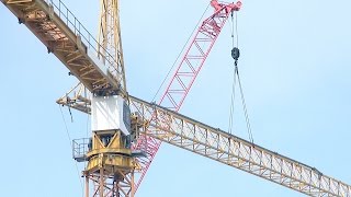 Tower crane 3 rises Timelapse compilation of assembly from start to finish [upl. by Bret881]