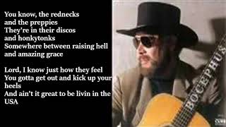 Hank Williams Jr  Country State Of Mind LYRICS [upl. by Asilak]