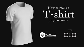 How to make a Tshirt in 30 seconds CLO3D [upl. by Ahsirtal327]