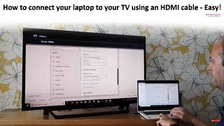 How to connect your laptop to your TV using an HDMI cable  Easy [upl. by Inerney]