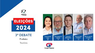 ELEIÇÕES 2024  DEBATE COM CANDIDATOS  PREFEITO DE TEUTÔNIA [upl. by Jody]