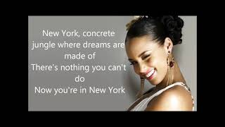 Alicia Keys Empire State Of Mind  oh New York song [upl. by Compte820]