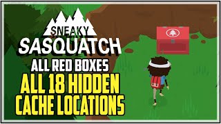 Sneaky Sasquatch All Secret Cache Locations Town Included [upl. by Sidoney]