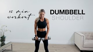 15 Minute SHOULDER WORKOUT at Home or the Gym with Dumbbells [upl. by Reve]