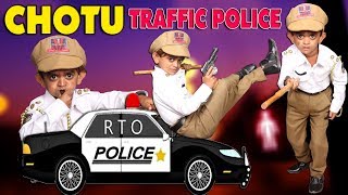 CHOTU KI TRAFFIC POLICE  छोटू छोटू की ट्रैफिक पुलिस  Khandesh Hindi Comedy  Chotu Comedy Video [upl. by Aihseym130]