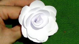 CÓMO HACER una FLOR DE PAPEL EN 5 MINUTOS [upl. by Ahsi450]