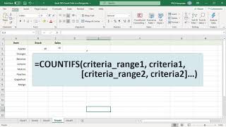 How to Use COUNTIF and COUNTIFS Functions in Excel  Office 365 [upl. by Neysa702]