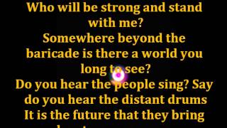 Les Miserables Epilogue Do you hear the people sing Lyrics [upl. by Dittman]