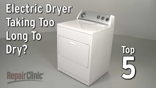 Electric Dryer Takes Too Long to Dry — Dryer Troubleshooting [upl. by Seton]