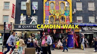 Camden Town Walking Tour  Pubs Market Venues History 4K [upl. by Iv]