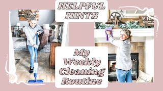 EASY WEEKLY CLEANING SCHEDULE  HELPFUL HINTS FOR A CLEAN HOME [upl. by Gaspar]