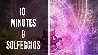 All 9 Solfeggio Frequencies at Once POWERFUL 10 Minutes Emotional Cleanse amp Cell Regeneration [upl. by Elleahcim]