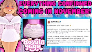 Everything Confirmed Coming In November Royale High Glitterfrost Update News [upl. by Hal]