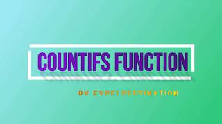 COUNTIFS in Excel  Count with Multiple Criteria [upl. by Dallis]