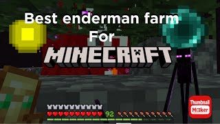 Easiest enderman farm Minecraft bedrock [upl. by Eyram]