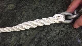 SPLICING ROPE TO CHAINBUDDY CRAIG NEW ZEALAND [upl. by Resaec]