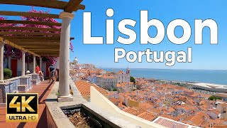 Lisbon Portugal Walking Tour 4k Ultra HD 60fps – With Captions [upl. by Alverta928]