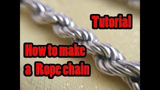 How to make a rope chain tutorial part 1 [upl. by Wolfie569]