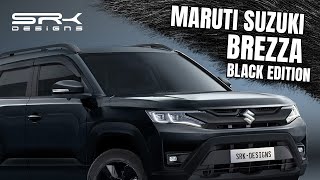 2022 Maruti Suzuki Brezza Black Edition  Rendering  SRK Designs [upl. by Annairam]