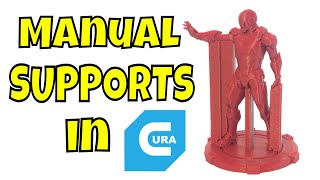 Custom Manual Supports in Cura Slicer 43 [upl. by Alded196]