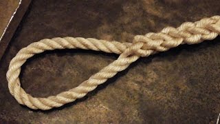 quotEasy To Followquot  How To Tie An Eye Splice In 3 Strand Rope [upl. by Zasuwa]