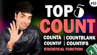 TOP 5 Excel Count Formulas  How to use COUNT  COUNTA  COUNTBLANK  COUNTIF and COUNTIFS [upl. by Lindsey]