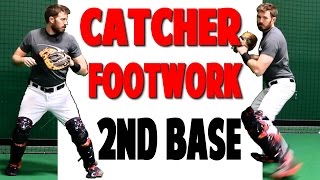 Catcher Footwork  Throwing To Second Pro Speed Baseball [upl. by Platt]