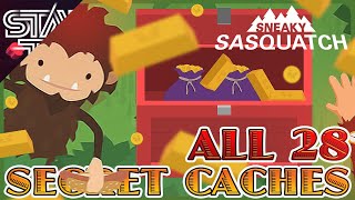 Find All 28 Secret Caches in Sneaky Sasquatch [upl. by Zertnom64]