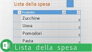 Tutorial excel 40  Modello lista della spesa [upl. by Nadaha362]