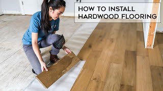 How To Install Hardwood Flooring For Beginners [upl. by Zebadiah]