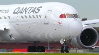 INCREDIBLE Qantas Boeing 7879 Dreamliner CLOSEUP Takeoff  Melbourne Airport Plane Spotting [upl. by Ebby]