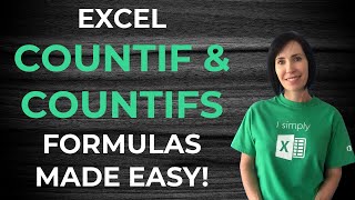 Excel COUNTIF amp COUNTIFS Video Tutorial [upl. by Vinny]