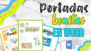 COMO HACER PORTADAS BONITAS EN WORD 1 [upl. by Lorrin]