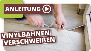 Vinylboden Rollenware verlegen und verschweißen [upl. by Abbotsun176]