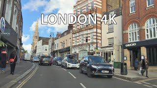 London 4K  Scenic Villages  Driving Downtown  England [upl. by Ahsekim]