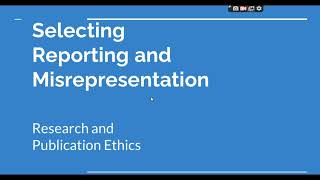 Selective Reporting and Misrepresentation of data Research and Publication ethics Phd coursework [upl. by Maise462]