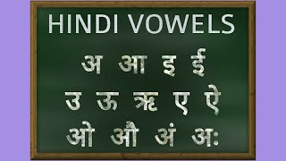 Hindi Vowels Pronunciation  Learn Hindi Alphabets [upl. by Rednave]