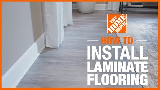 How to Install Laminate Flooring  The Home Depot [upl. by Stanly]