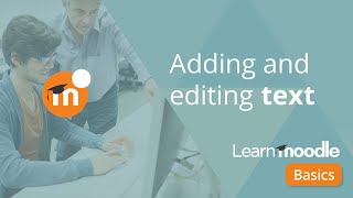 Add and Edit text in Moodle [upl. by Swanson560]