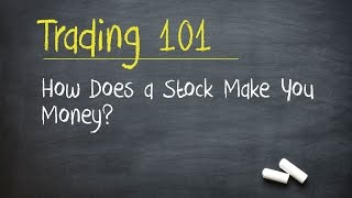 Trading 101 How Does a Stock Make You Money [upl. by Eddana]