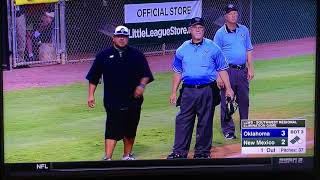 Little League Umpire  BatterRunner Interference [upl. by Nonnair588]