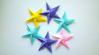 How to make Origami Star  Origami Easy [upl. by Ludovico247]