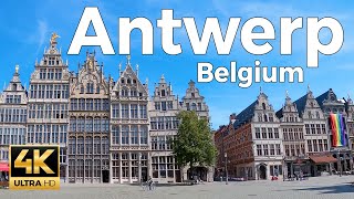 Antwerp Belgium Walking Tour 4k Ultra HD 60fps – With Captions [upl. by Ayim988]