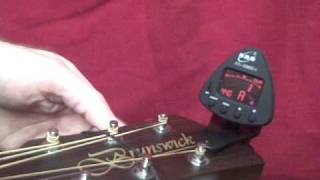 How to tune a guitar using a digital tuner [upl. by Wileen871]