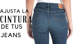 ESTRECHAR LA CINTURA DE TUS PANTALONES 2 METODOS FACILES  MUY FÁCIL DIY [upl. by Bernadina]